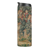 De eenhoorn is gevonden, middeleeuws tapijt thermosbeker (Geroteerd rechts)