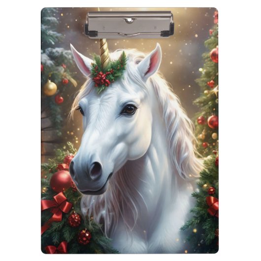 “De Eenhoorn van Noel” Klembord (Voorkant)