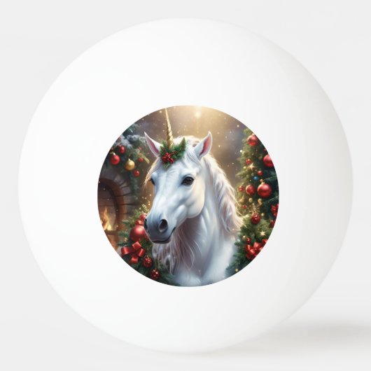“De Eenhoorn van Noel” Pingpongbal (Voorkant)