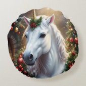 “De Eenhoorn van Noel” Rond Kussen (Achterkant)