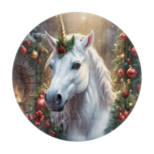 “De Eenhoorn van Noel” Snijplank (Voorkant)