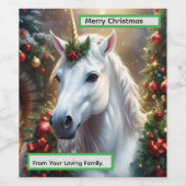 “De Eenhoorn van Noel” Wijn Etiket (Enkel label)
