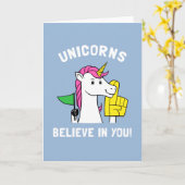 De eenhoorns geloven in u kaart (Gele Bloem)
