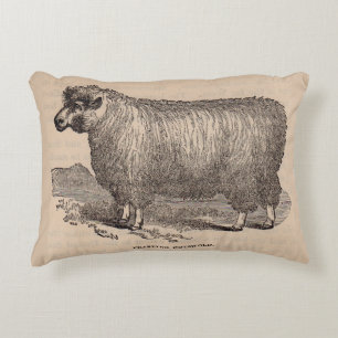 de eenjarige schapen Cotswold van de de 19de Decoratief Kussen