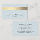 De eenvoudig Elegante Gouden Streep van de Folie Visitekaartje (Voorkant / Achterkant)