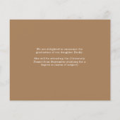 De Eenvoudige Aankondiging van het Afstuderen van (Achterkant)