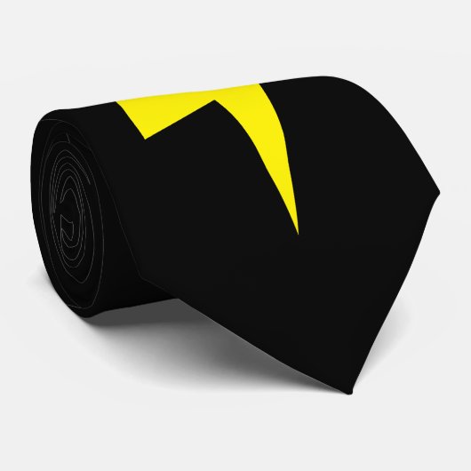 De eenvoudige Bliksem bout Donker Stropdas vast (Opgerold)