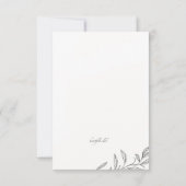 De eenvoudige Botanische Rouw dankt u kaardt Bedankkaart (Achterkant)