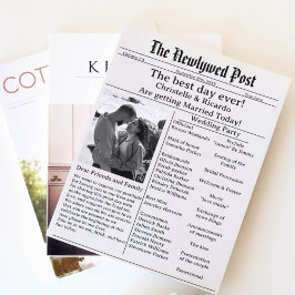 De eenvoudige bruiloft van de manuscriptkrant bewa kaart