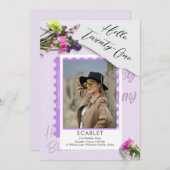 De eenvoudige Chic Paarse 21ste verjaardag Kaart (Voorkant / Achterkant)