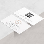 De eenvoudige Code van de Logo QR van de Tekst om  Visitekaartje