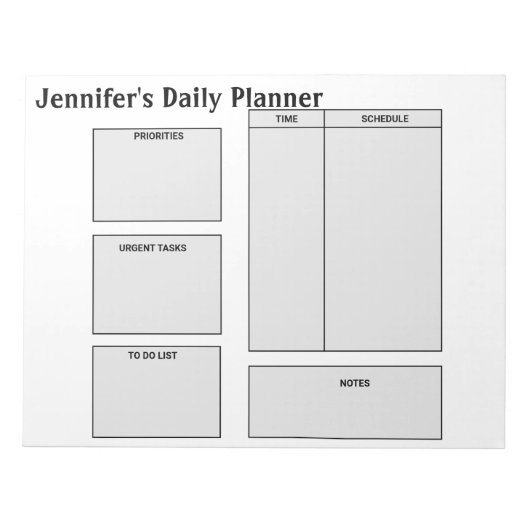 de eenvoudige doelstellingen van de douane dagelij notitieblok (Voorkant)