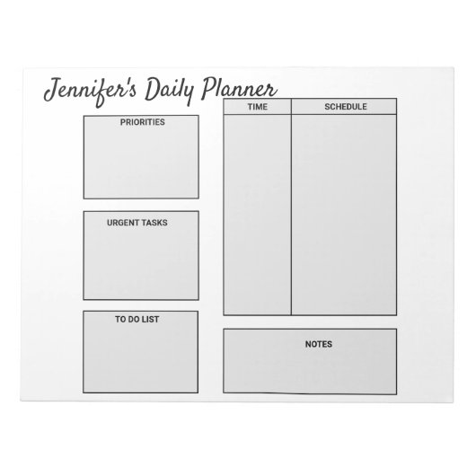 de eenvoudige doelstellingen van de douane dagelij notitieblok (Voorkant)