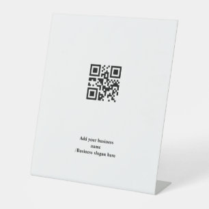 De eenvoudige douaneQR code voegt u toe noemt Klas Reclamebord Met Voetstuk