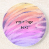 De eenvoudige douaneQR code voegt u toe noemt Klas Zandsteen Onderzetter (Voorkant)