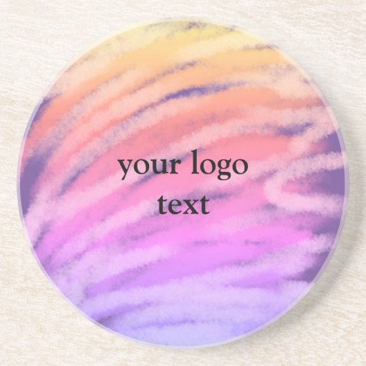 De eenvoudige douaneQR code voegt u toe noemt Klas Zandsteen Onderzetter (Voorkant)