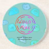 De eenvoudige douaneQR code voegt u toe noemt Klas Zandsteen Onderzetter (Voorkant)