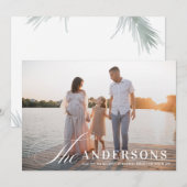 De eenvoudige elegante kerstfoto feestdagenkaart (Voorkant / Achterkant)