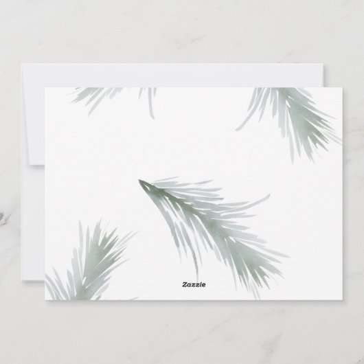 De eenvoudige elegante kerstfoto feestdagenkaart (Achterkant)