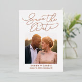 De eenvoudige FOLIE van het Bericht REAL sparen de Uitnodiging (Staand Voorkant)