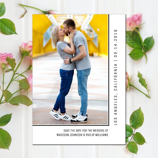 De eenvoudige Foto van de Lijn bewaart de Datum |  Save The Date