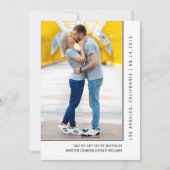 De eenvoudige Foto van de Lijn bewaart de Datum |  Save The Date (Voorkant)