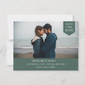 De eenvoudige Foto van het Label bewaart de Datum  Magnetische Uitnodiging (Voorkant)