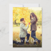 De eenvoudige Foto van het Manuscript bewaart de D Save The Date (Voorkant)