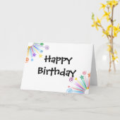 De eenvoudige Gelukkige Kaart van de Verjaardag (Gele Bloem)