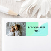 de eenvoudige groene blauwe waterverf voegt de tek etiket (Insitu)