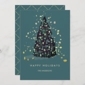 De eenvoudige Kaart van de Vakantie van Kerstmis (Voorkant / Achterkant)