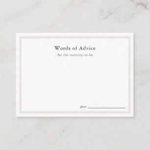 De eenvoudige Kaarten van de Raad van het Baby