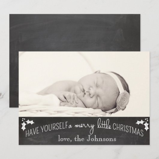 De eenvoudige Kerstkaart van het Bord (Voorkant / Achterkant)