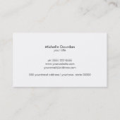 De eenvoudige Koele Rustieke Unieke Zwarte van het Visitekaartje (Achterkant)