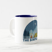 De eenvoudige levenscampagne tweekleurige koffiemok (Voorkant links)