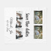 de eenvoudige minimale douane sparen de datumfoto  fleece deken (Voorkant (Horizontaal))