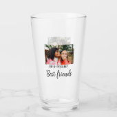 de eenvoudige minimale naam van de beste vrienden  glas (Achterkant)