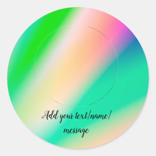 de eenvoudige minimale tekst van de cirkelfotocoll ronde sticker (Voorkant)