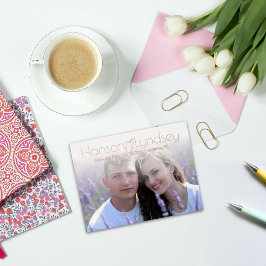 De eenvoudige Moderne Folie sparen het Briefkaart