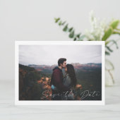 De eenvoudige Moderne Foto bewaart de Datum Kaart (Staand voorkant)