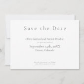 De eenvoudige Moderne Foto bewaart de Datum Kaart (Achterkant)