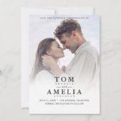 De eenvoudige Moderne Foto bewaart de Datum QR Cod Kaart (Voorkant)