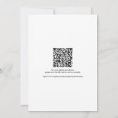 De eenvoudige Moderne Foto bewaart de Datum QR Cod Kaart (Achterkant)