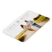 De eenvoudige Moderne Foto bewaart de Datum Thin M Magneet (Linkerzijde)