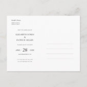 De eenvoudige Moderne Foto bewaart de Datum Uitnodiging Briefkaart (Achterkant)