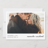 De eenvoudige Moderne Foto sparen de Datum nodigt Save The Date (Voorkant)