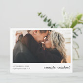 De eenvoudige Moderne Foto sparen de Datum nodigt Save The Date (Staand voorkant)