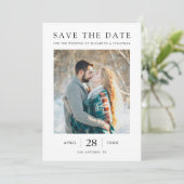 De eenvoudige Moderne Foto sparen de Datum uitnodi Save The Date (Staand voorkant)