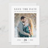 De eenvoudige Moderne Foto sparen de Datum uitnodi Save The Date (Voorkant / Achterkant)
