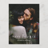 De eenvoudige Moderne Foto van de Douane sparen de Uitnodiging Briefkaart (Voorkant)